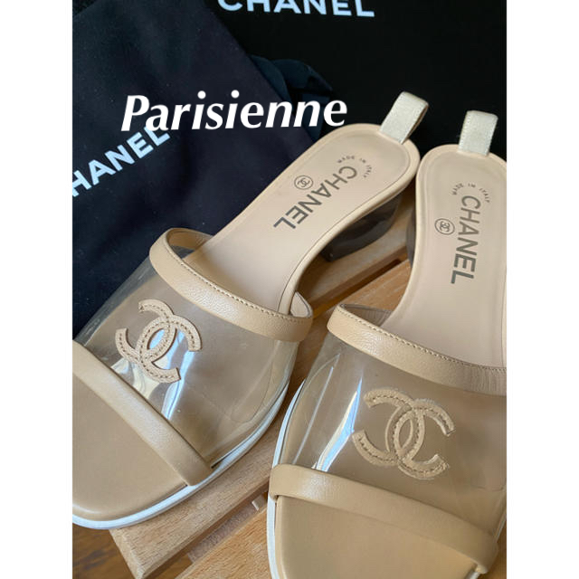 CHANEL(シャネル)の本日中だけ値下げ。CHANEL ☆サンダル2019春夏コレクション36ハーフ レディースの靴/シューズ(サンダル)の商品写真