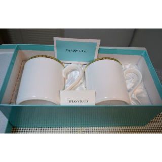 ティファニー(Tiffany & Co.)のティファニー ゴールドバンド ペアマグカップ 未使用(グラス/カップ)