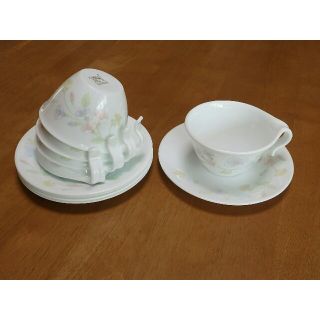 コレール(CORELLE)のコレール　カップ&ソーサー　5客セット(グラス/カップ)