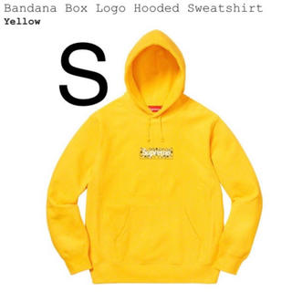シュプリーム(Supreme)のSupreme bandana box logo hooded yellow S(パーカー)