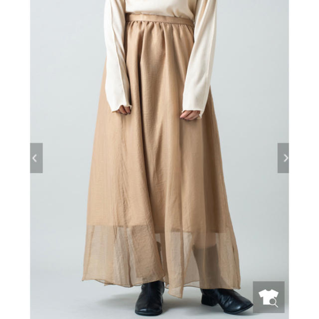 Kastane(カスタネ)のkastane  シャイニーシフォンフレアスカート  レディースのスカート(ロングスカート)の商品写真