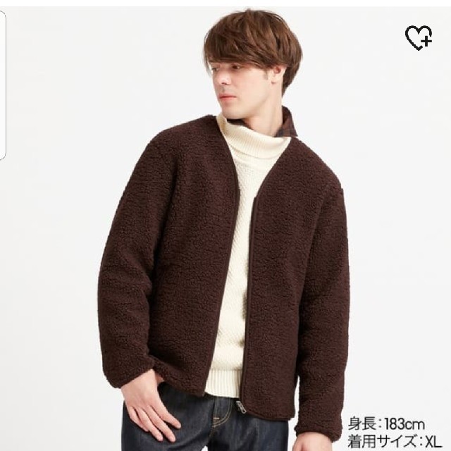 UNIQLO(ユニクロ)のUNIQLOボアフリースカーディガン メンズのジャケット/アウター(ブルゾン)の商品写真