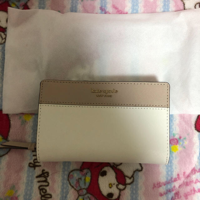 ケイトスペード 財布 折財布 二つ折り ホワイト ベージュ 新品 未使用 | フリマアプリ ラクマ
