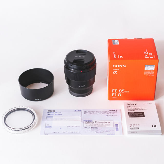 SONY(ソニー)の【美品】SONY FE 85mm F1.8 単焦点レンズ SEL85F18 スマホ/家電/カメラのカメラ(レンズ(単焦点))の商品写真