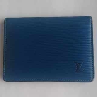 ルイヴィトン(LOUIS VUITTON)のLOUIS VUITTON パスケース エピ ブルー(中古)(名刺入れ/定期入れ)