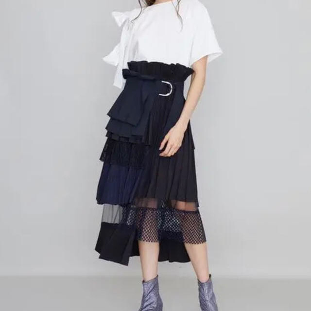 united tokyo プリーツレイヤードスカート ワンピなど最旬ア! 9000円