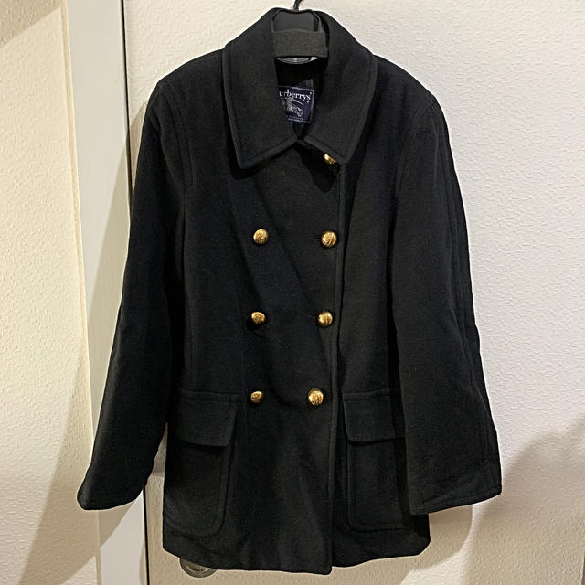 BURBERRY(バーバリー)のバーバリー レトロ カシミヤ混コート レディース 15号 レディースのジャケット/アウター(ピーコート)の商品写真