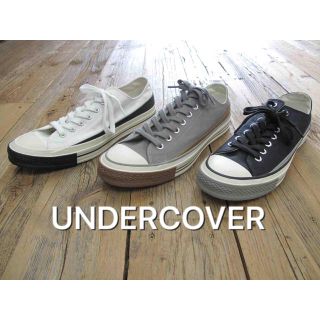 アンダーカバー(UNDERCOVER)のUNDERCOVER ローカット キャンバス×レザー スニーカー Mサイズ(スニーカー)