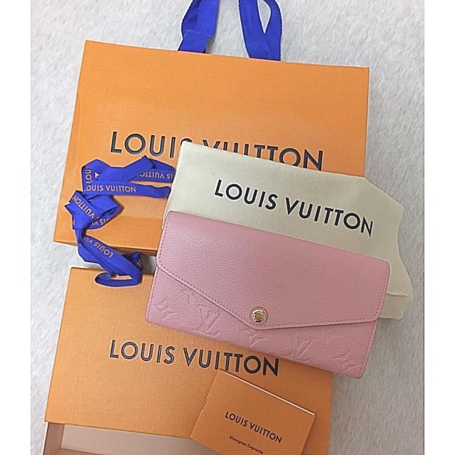 ファッション小物美品 LOUIS VUITTON  ポルトフォイユ サラ  ローズプードル