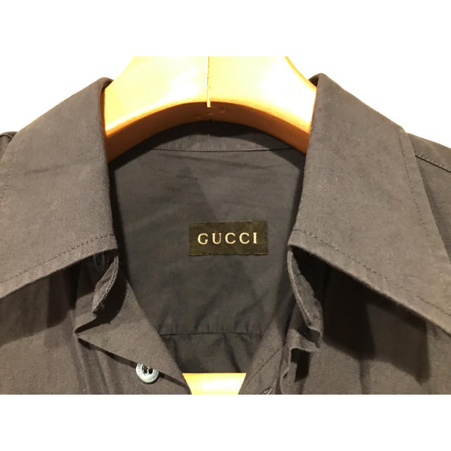 Gucci(グッチ)のGUCCI★2018-19AW★コットンシャツ ネイビー 39-151/2 メンズのトップス(シャツ)の商品写真