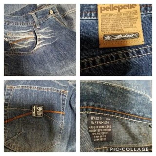 PELLE PELLE(ペレペレ)のPellepelleメンズデニム⭐ワイドパンツ/34 メンズのパンツ(デニム/ジーンズ)の商品写真