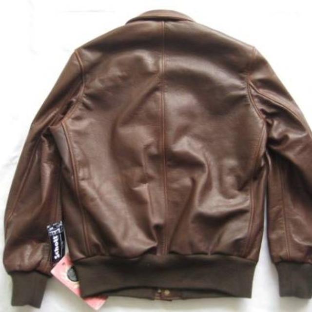 M)Supreme Schott Leather Jacket A-2ショット茶