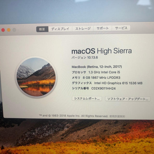 MacBook 12inch 2017 corei5 512GB 美品