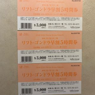 【送料無料】妙高杉ノ原スキー場　リフト5時間券(スキー場)