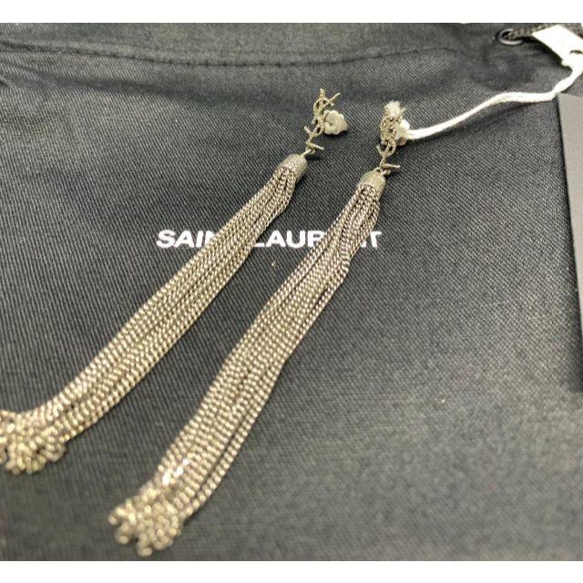 新品 19-20AW サンローラン ルル タッセル チェーン ピアス YSL