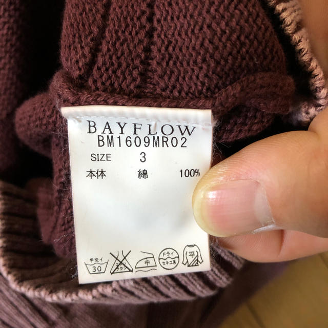 BAYFLOW(ベイフロー)のBAYFLOW  綿100%ニット メンズのトップス(ニット/セーター)の商品写真