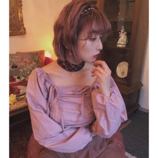 ロキエ(Lochie)のday23 ribbon laceup blouse(シャツ/ブラウス(長袖/七分))