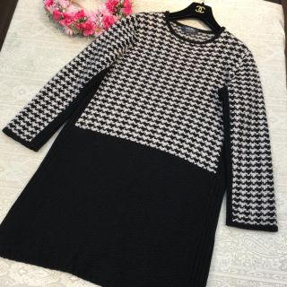 マックスマーラ(Max Mara)のエスマックスマーラ♡ニットワンピース♡ブラック(ひざ丈ワンピース)