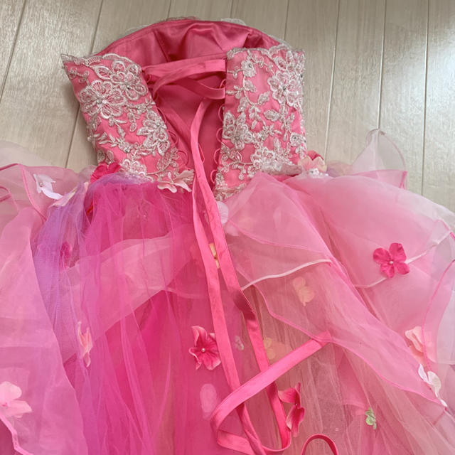 YNSカラードレス ピンクの通販 by ♡Baby Goods MiMi♡｜ラクマ 結婚式 ウエディング お色直し 好評国産