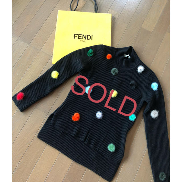 FENDI(フェンディ)のご購入済み　FENDI カラーミンクファー付きカシミヤ ニット レディースのトップス(ニット/セーター)の商品写真