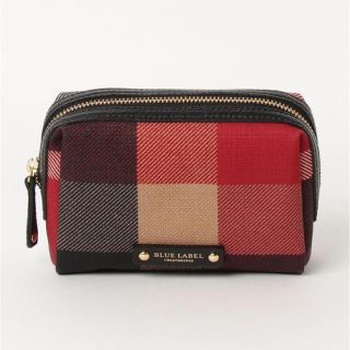 バーバリーブルーレーベル(BURBERRY BLUE LABEL)のブルーレーベルクレストブリッジ PVC加工ポーチ(ポーチ)