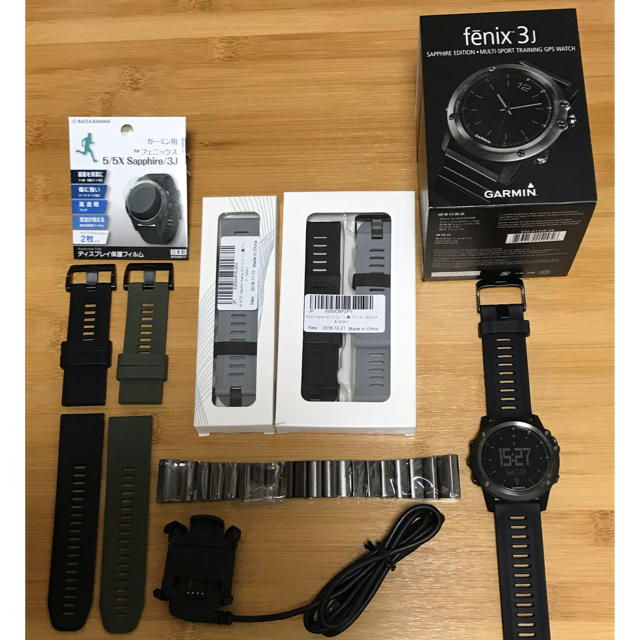 GARMIN(ガーミン)の【美品】Garmin fenix 3J サファイアガラス　おまけ多数 メンズの時計(腕時計(デジタル))の商品写真