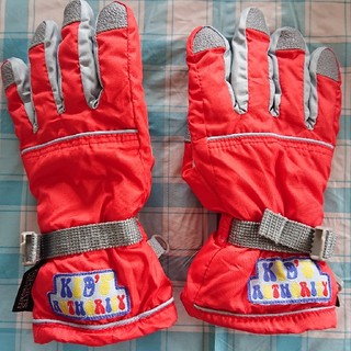 ■美品　スキー手袋　赤　110(ウエア/装備)