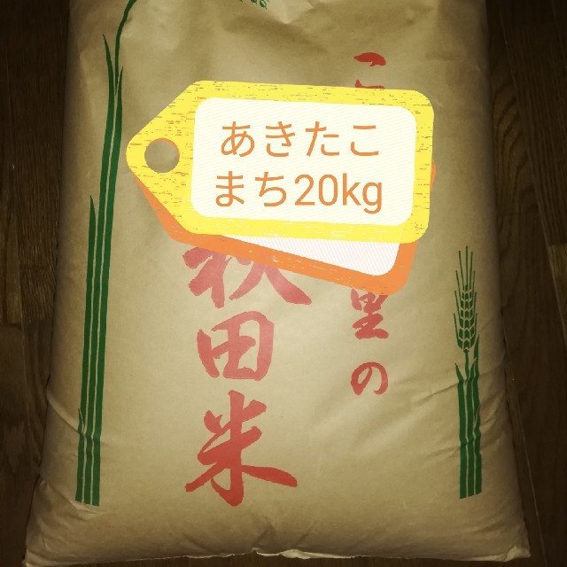 令和元年産あきたこまち20kg　米/穀物