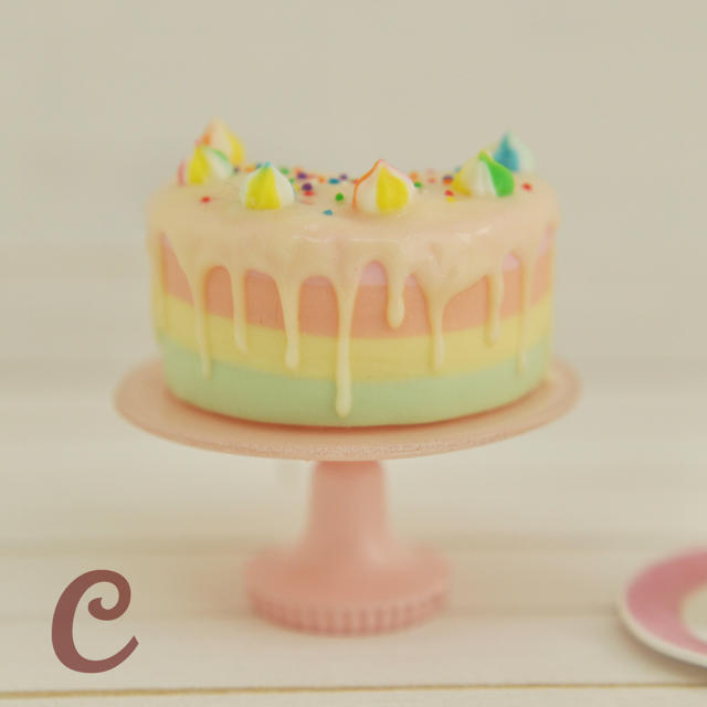 Cカラフルメレンゲドリップケーキのセット