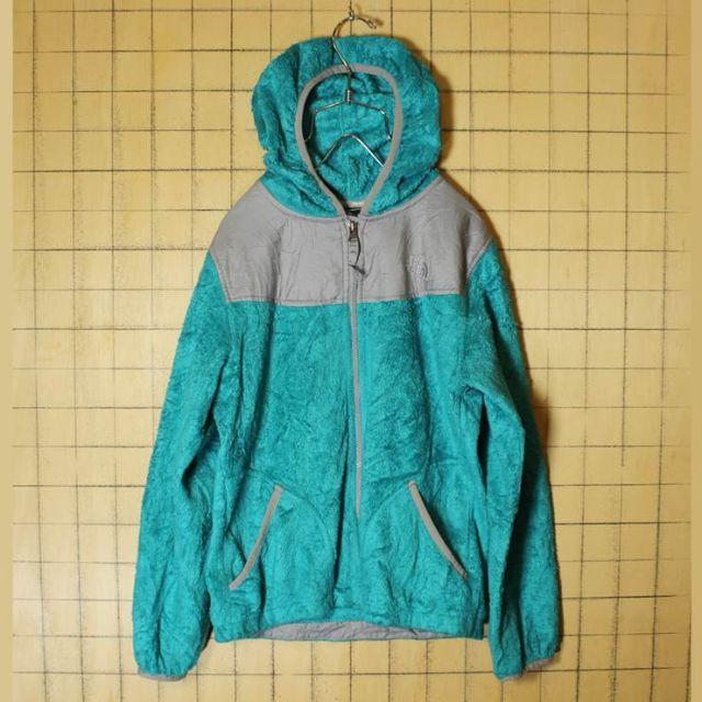 ノースフェイス ボアフリース パーカー ジャケット グリーン キッズL aw62キッズ服女の子用(90cm~)