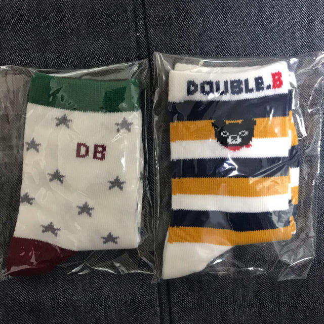 DOUBLE.B(ダブルビー)のDOUBLE.B 靴下　13〜15cm 2足セット キッズ/ベビー/マタニティのこども用ファッション小物(靴下/タイツ)の商品写真