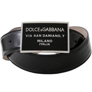 ドルチェアンドガッバーナ(DOLCE&GABBANA)のドルチェ&ガッバーナ プレートロゴベルト85 ブラック(ベルト)