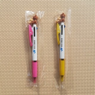 ミツビシエンピツ(三菱鉛筆)のリラックマ JETSTREAM3色ボールペン(ピンク＆イエロー)(ノベルティグッズ)