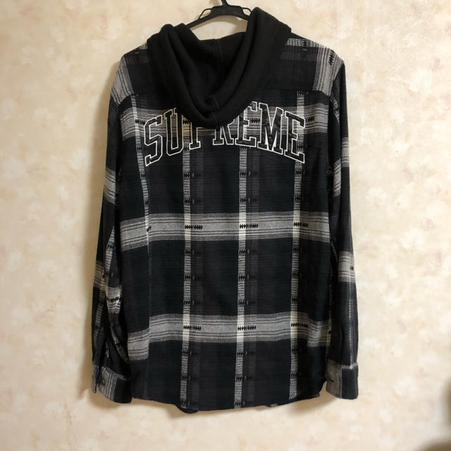 【M】18aw Hooded Jacquard Flannel Shirt