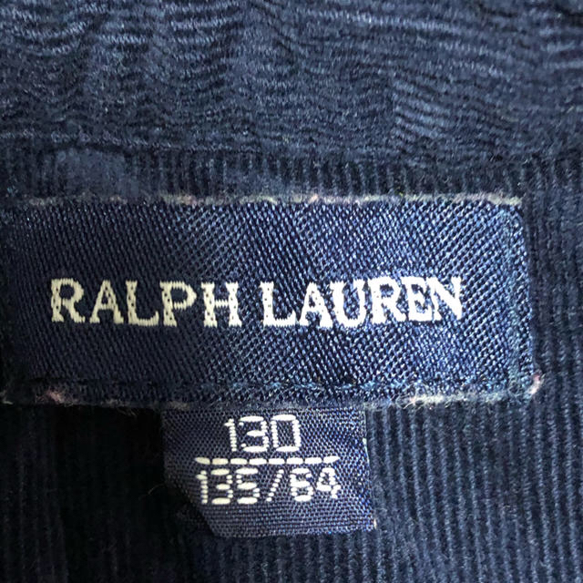 Ralph Lauren(ラルフローレン)のラルフローレン　130cm ワンピース　コーデュロイ　美品　紺ネイビー キッズ/ベビー/マタニティのキッズ服女の子用(90cm~)(ワンピース)の商品写真