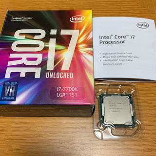 Intel core i7 7700k LGA1151 インテル CPU(PCパーツ)