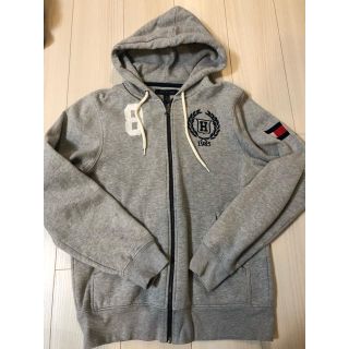 トミーヒルフィガー(TOMMY HILFIGER)のトミーフィルフィガー　パーカー　グレー　xs(パーカー)