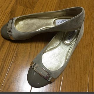 ジミーチュウ(JIMMY CHOO)の※あざ様専用【未使用】ジミーチュウ フラットシューズ37.5(バレエシューズ)