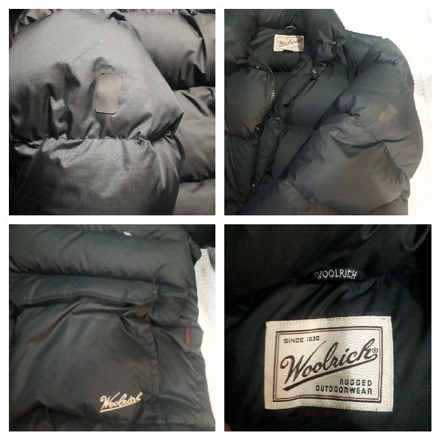 WOOLRICH(ウールリッチ)の【ほぼ美品】【訳あり】Woolrich ダウンジャケット 黒  アシックス製 メンズのジャケット/アウター(ダウンジャケット)の商品写真