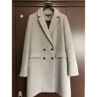 ザラ(ZARA)のZARA  ザラ　アウター　チェスターコート　M  美品　グレー(チェスターコート)