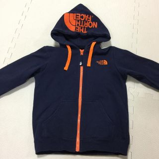 ザノースフェイス(THE NORTH FACE)の裏起毛♡ノースフェイス リアビューフルジップ パーカー ネイビー×オレンジ (ジャケット/上着)