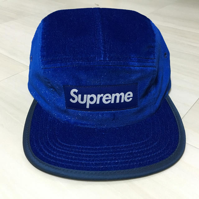 Supreme - 新品 Supreme シュプリーム ベロア キャップ 帽子 ブルーの通販 by neko_daisuki_ozisan