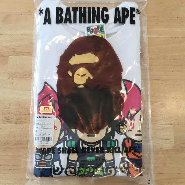 A BATHING APE(アベイシングエイプ)のBAPE DRAGON BALL ベイプ ドラゴンボールコラボTシャツ M 白 メンズのトップス(Tシャツ/カットソー(半袖/袖なし))の商品写真