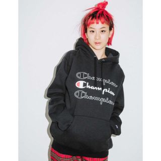 エックスガール(X-girl)のX-girl x CHAMPION SWEAT HOODIE(パーカー)