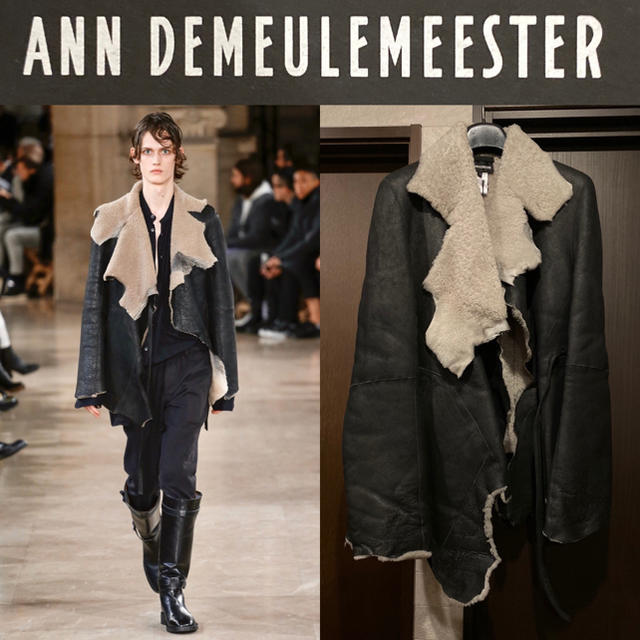 【新品・定価約54万】ANN DEMEULEMEESTER ムートンレザーコート