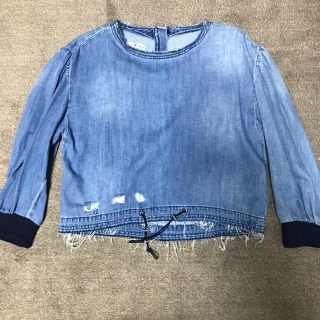 ザラ(ZARA)の新品 ZARA ザラ✩デニムトップス　スウェット(トレーナー/スウェット)