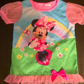 ディズニー(Disney)の子供服　女の子　Tシャツ　ディズニー　ミニーちゃん　レース　110 (Tシャツ/カットソー)