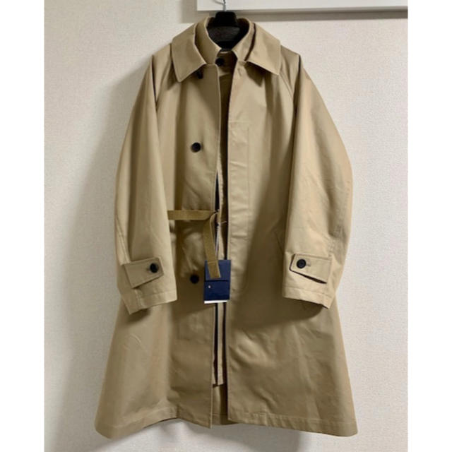kolor - Kolor 20ss 新作 レイヤード ステンカラーコート ベージュ 1