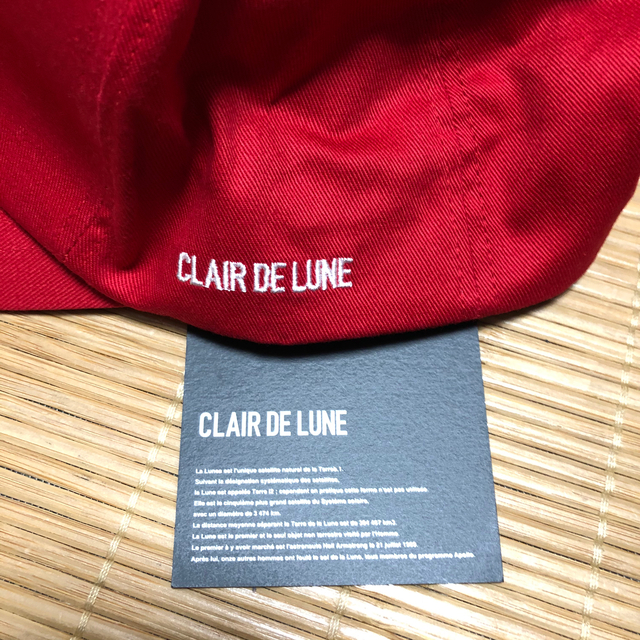 CLAIR DE LUNE キャップ RED 新品未使用 タグ付き