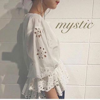 ミスティック(mystic)の¥7452【mystic】スカラップレースブラウス ベル袖ブラウス(シャツ/ブラウス(長袖/七分))